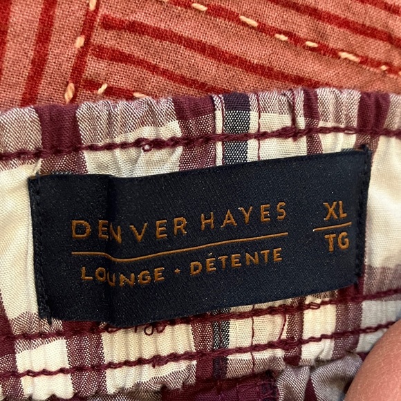 Denver Hayes men’s XL pyjama pants / Burgundy Navy white Plaid - Picture 11 of 12